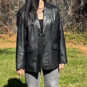 Y2K Mossimo LEATHER Jacket Medium